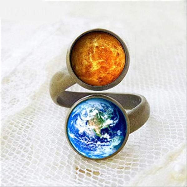 Double Planet Cuff Ring