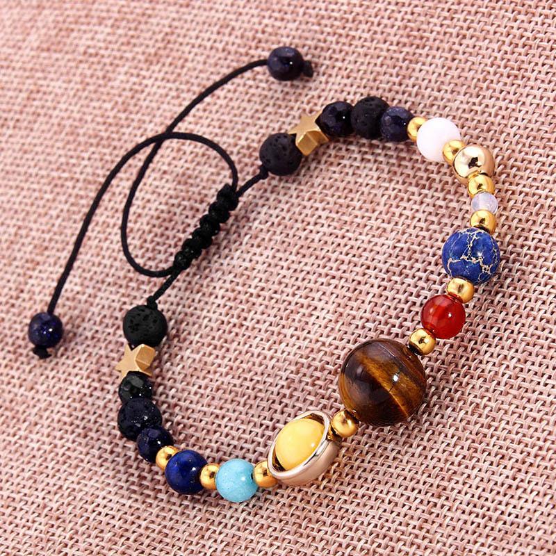 Planet Natural Stone Beads Bracelet