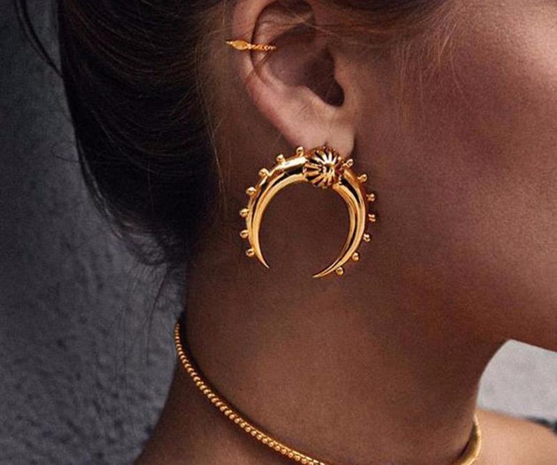 Punk Crescent Moon Earrings
