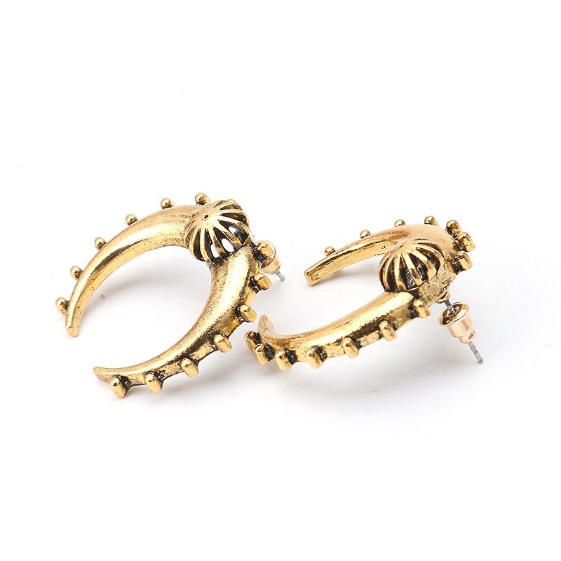 Punk Crescent Moon Earrings