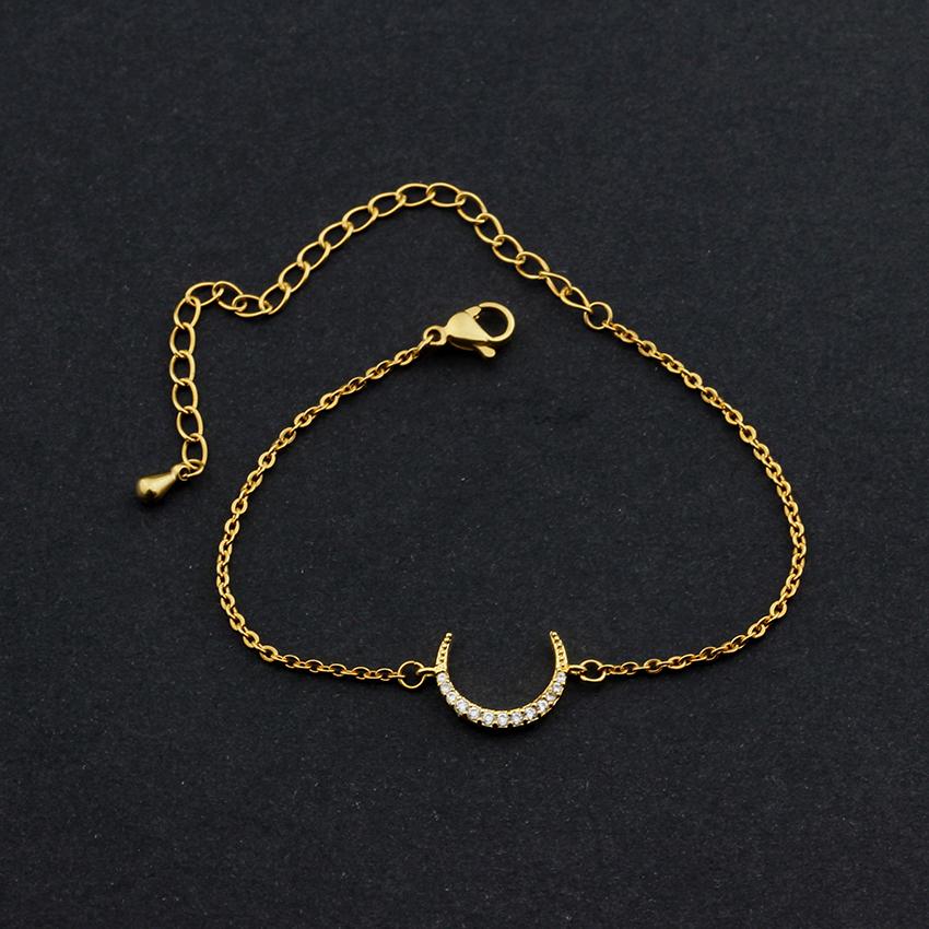 Minimal Crescent Moon Bracelets