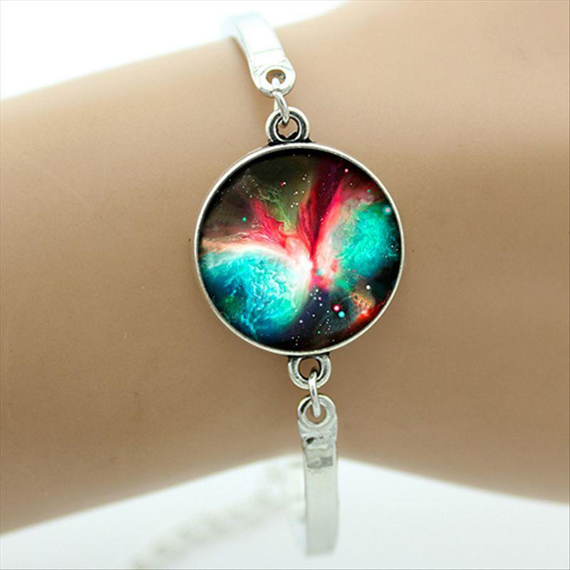 Silver Chan Cabochon Galaxy Bracelet