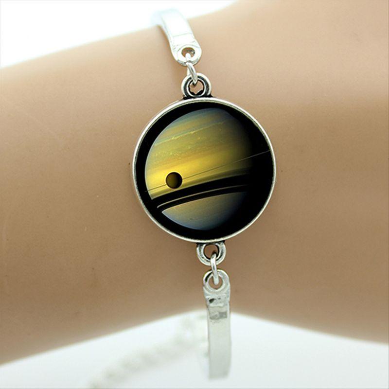 Silver Chan Cabochon Galaxy Bracelet