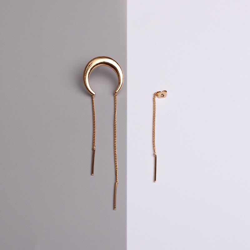 Classy Tassel Moon Earrings