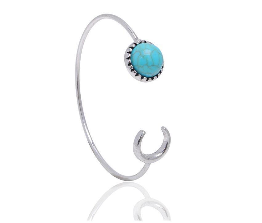 Bohemian Moon Cuff Bangle Bracelet