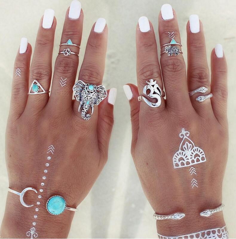 Bohemian Moon Cuff Bangle Bracelet