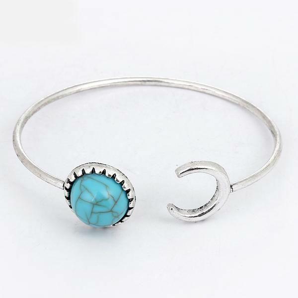 Bohemian Moon Cuff Bangle Bracelet
