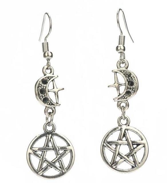 Moon Sun & Star Dangle Earrings