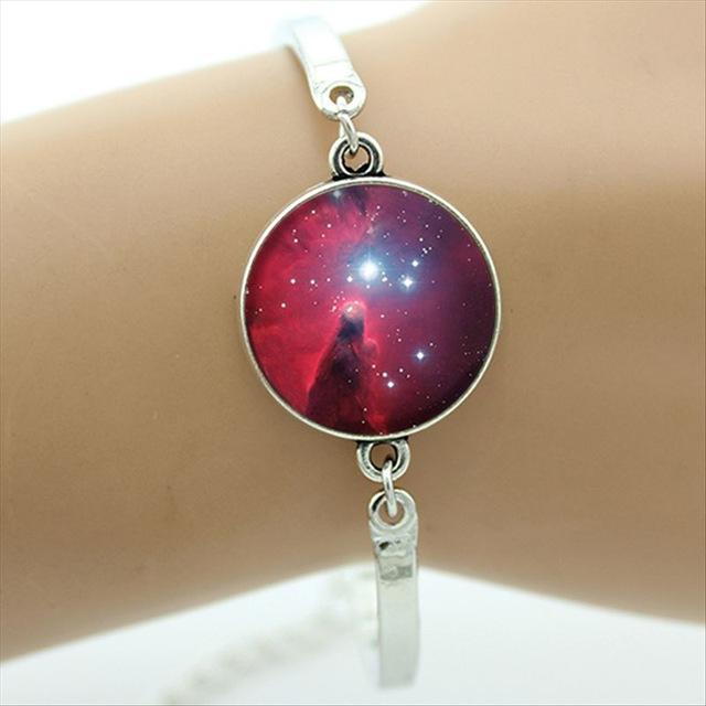 Silver Chan Cabochon Galaxy Bracelet