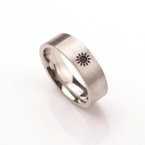 Sun & Moon Engarved Ring